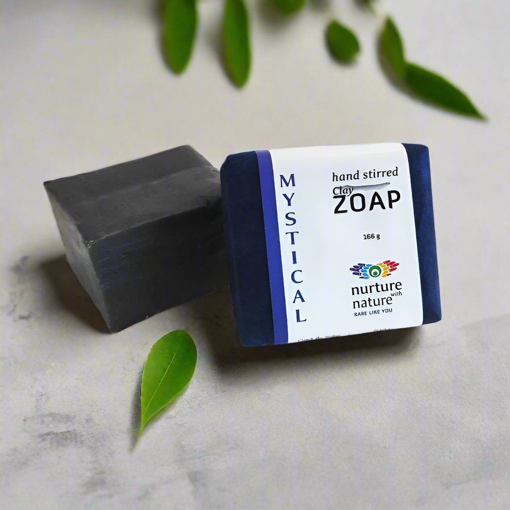 Mystical soap bar with activated charcoal, Australian black clay and tea tree essential oil
