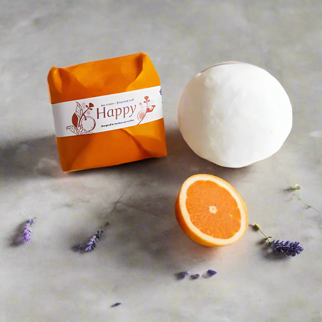 Bath fizzy with citrus essential oils