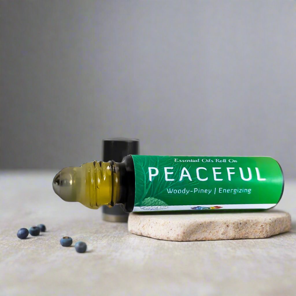 Energizing essential oil roll on peaceful