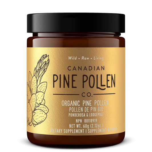 Certified Organic Pine Pollen Powder - Wildcrafted 60g (2.12 oz)