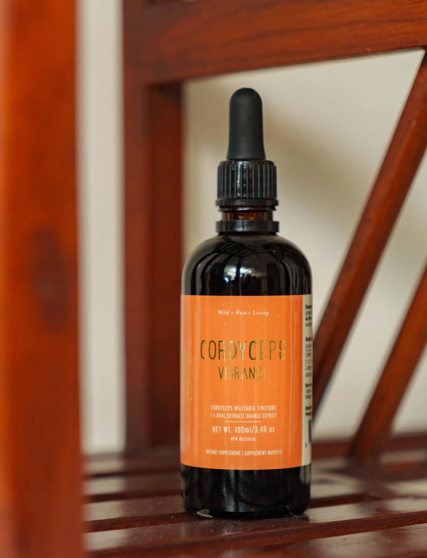 Certified Organic Cordyceps Tincture dual extract- High Potency Fruiting body- 1:4 (100ml/3.4oz)