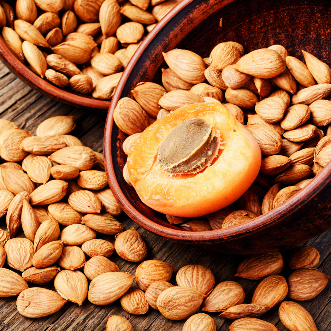 Apricot seeds, ingredient of natural exfoliating face cleanser