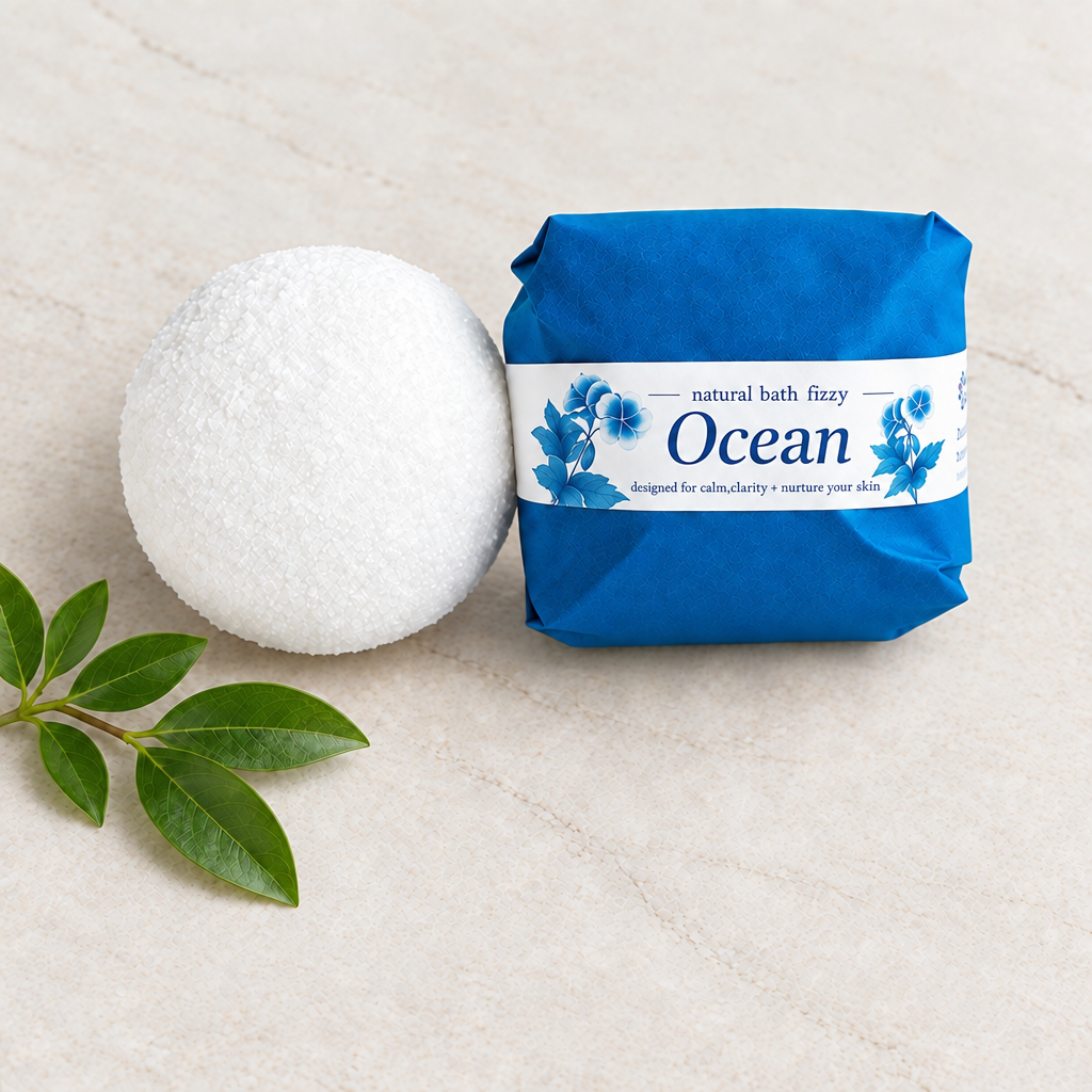 Ocean bath fizzy, fixed label