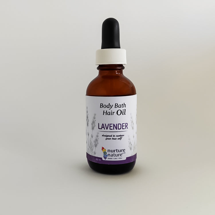 Bath oil with lavender essential oil